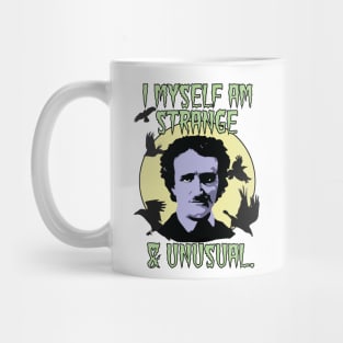 Edgar Allan Poe Strange Raven Quote Mug